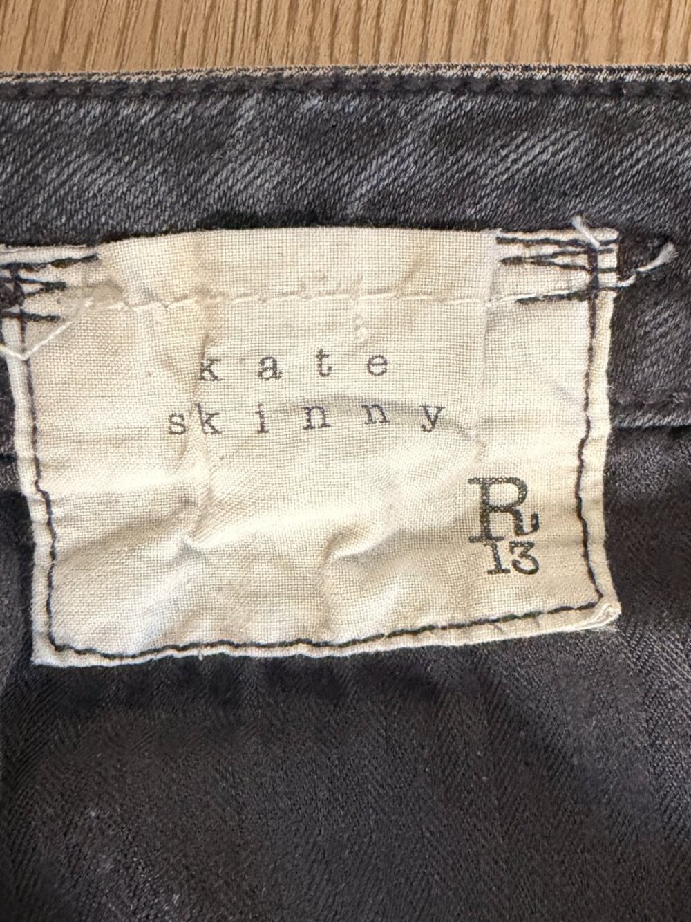 R13 "Kate Skinny" Distressed Jeans 28 - Picture 11 of 13